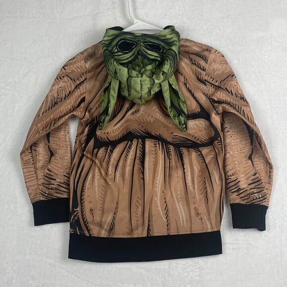 Star Wars Yoda Jacket Kids Size Small Green Full Zip Hooded Casual Pockets - Picture 2 of 7